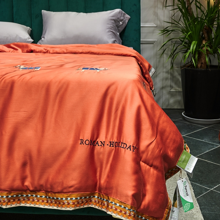 91家纺网 家纺一手货源 找家纺 （总）汇庭 2021新款马德里系列纯色夏被