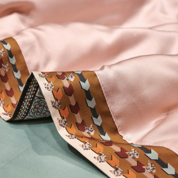 91家纺网 家纺一手货源 找家纺 汇庭 2021新款马德里系列纯色夏被 裸粉