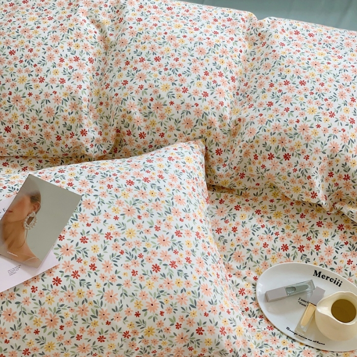 91家纺网 家纺一手货源 找家纺 黛馨 2025新款A类小清新双层纱四件套（实拍） 烟花小镇