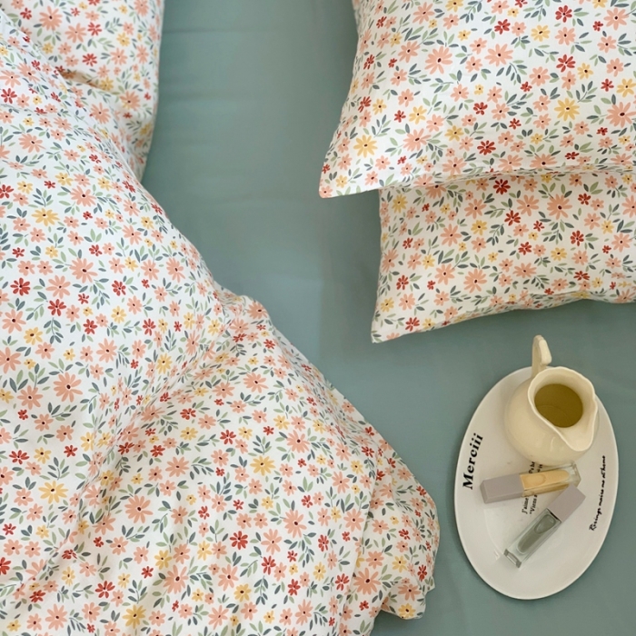 91家纺网 家纺一手货源 找家纺 黛馨 2025新款A类小清新双层纱四件套（实拍） 烟花小镇