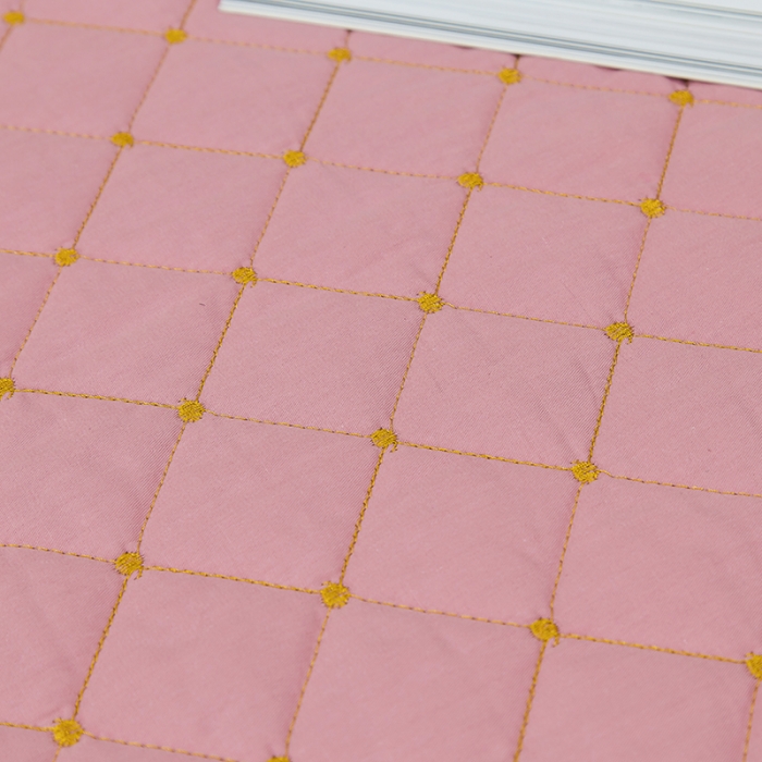 91家纺网 家纺一手货源 找家纺 冬然家纺 2022新款软床垫全棉床护垫保护垫床单 满天星豆沙粉