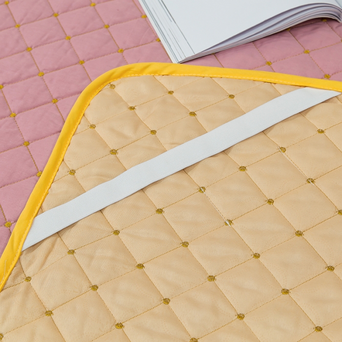 91家纺网 家纺一手货源 找家纺 冬然家纺 2022新款软床垫全棉床护垫保护垫床单 满天星豆沙粉