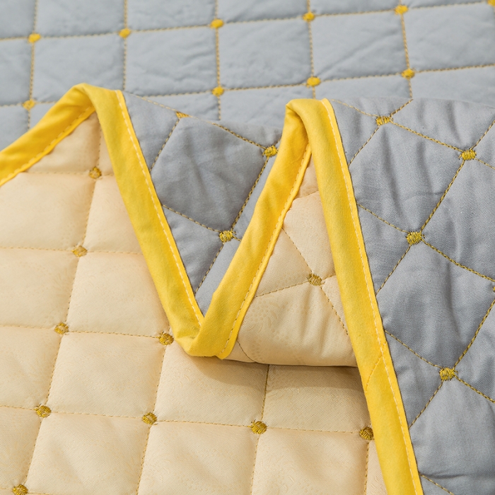 91家纺网 家纺一手货源 找家纺 冬然家纺 2022新款软床垫全棉床护垫保护垫床单 满天星银灰