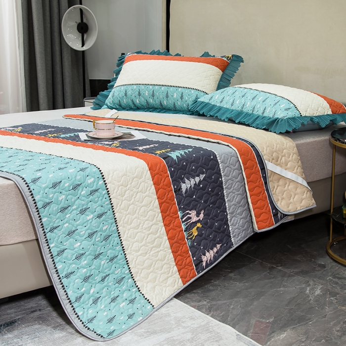 91家纺网 家纺一手货源 找家纺 冬然家纺 2022新款软床垫全棉床护垫保护垫床单 平安树