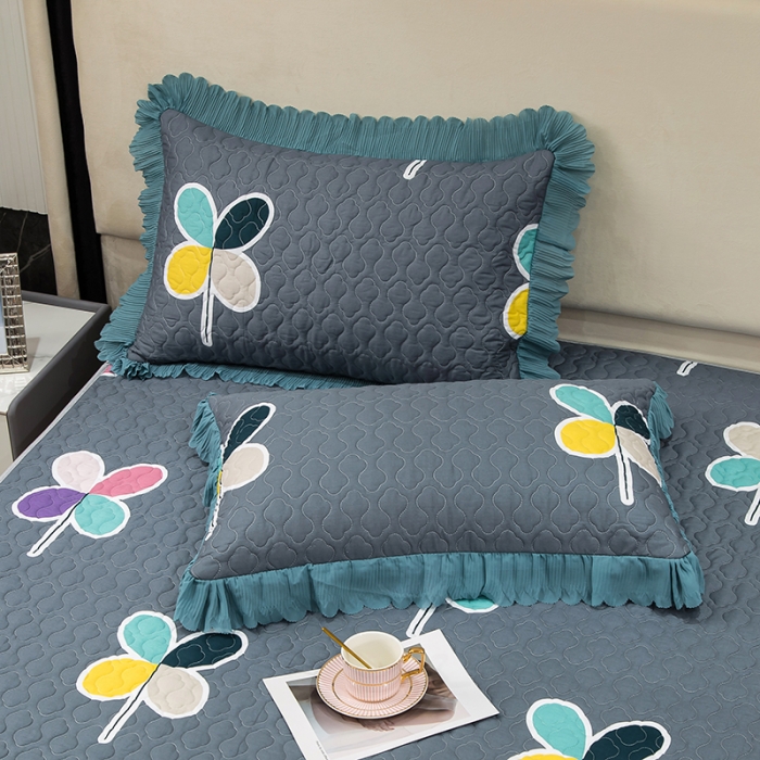 91家纺网 家纺一手货源 找家纺 冬然家纺 2022新款软床垫全棉床护垫保护垫床单 陌上花开