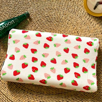 宝晶枕芯 2022乳胶枕芯枕头天然大儿童乳胶枕（含内外套） 小草莓