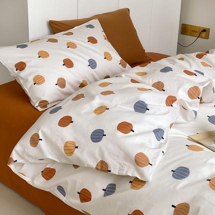 麦伦家居 2022新款全棉碎花复古风系列-四件套 南瓜甜