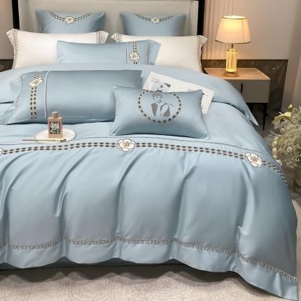 91家纺网 家纺一手货源 找家纺 （总）品家居 2025新款180支长绒棉四件套可可系列