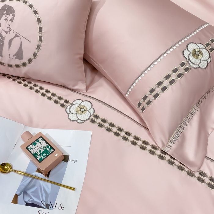 91家纺网 家纺一手货源 找家纺 （总）品家居 2025新款180支长绒棉四件套可可系列