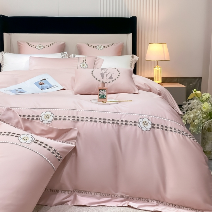 91家纺网 家纺一手货源 找家纺 （总）品家居 2025新款180支长绒棉四件套可可系列