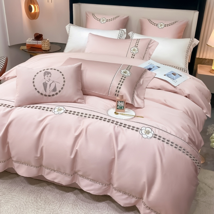 91家纺网 家纺一手货源 找家纺 （总）品家居 2025新款180支长绒棉四件套可可系列