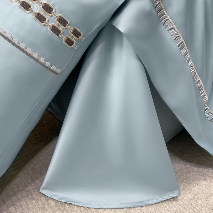 91家纺网 家纺一手货源 找家纺 品家居 2025新款180支长绒棉四件套可可系列 可可-蓝