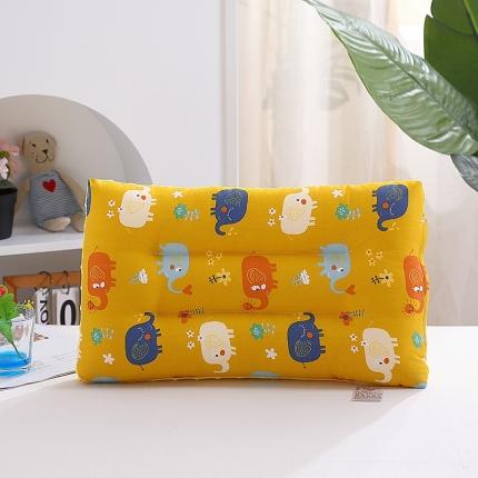 91家纺网 家纺一手货源 找家纺 2022新款儿童枕头豆豆枕芯宝宝小孩四季通用小学生幼儿园专用 黄色小象（30*50cm）