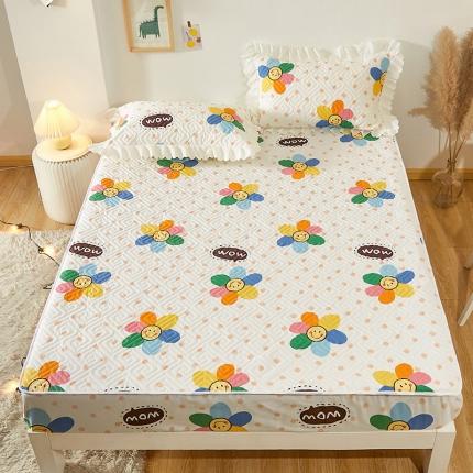 91家纺网 家纺一手货源 找家纺 舒居 2023新款A类全棉床笠133*72 六色花