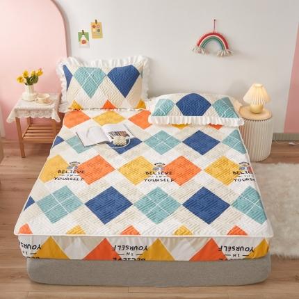 91家纺网 家纺一手货源 找家纺 舒居 2023新款A类全棉床笠133*72 曲直空间