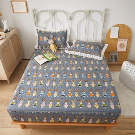 91家纺网 家纺一手货源 找家纺 舒居 2023新款A类全棉床笠133*72 兔女郎