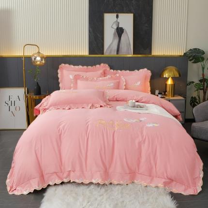 91家纺网 家纺一手货源 找家纺 （总）宜凡 2022新款全棉刺绣床单款四件套