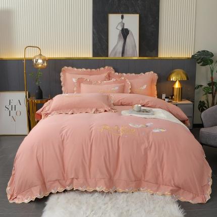 91家纺网 家纺一手货源 找家纺 （总）宜凡 2022新款全棉刺绣床单款四件套