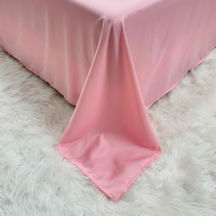 91家纺网 家纺一手货源 找家纺 ab家纺 2022新款水洗真丝四件套 江南-樱花粉