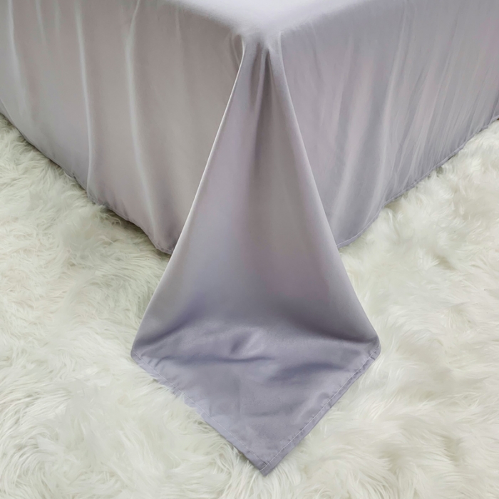 91家纺网 家纺一手货源 找家纺 ab家纺 2022新款水洗真丝四件套 江南-紫灰