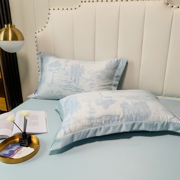 91家纺网 家纺一手货源 找家纺 ab家纺 2023新款水洗真丝夏被 江南-水绿