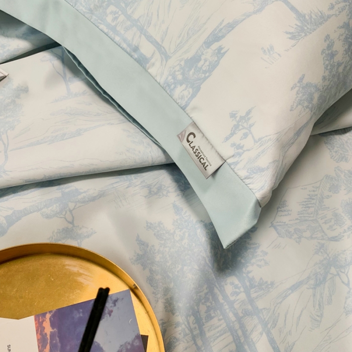 91家纺网 家纺一手货源 找家纺 ab家纺 2023新款水洗真丝夏被 江南-水绿