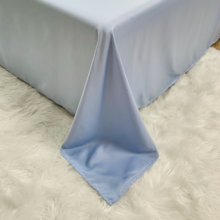 91家纺网 家纺一手货源 找家纺 ab家纺 2023新款水洗真丝夏被 江南-天空蓝
