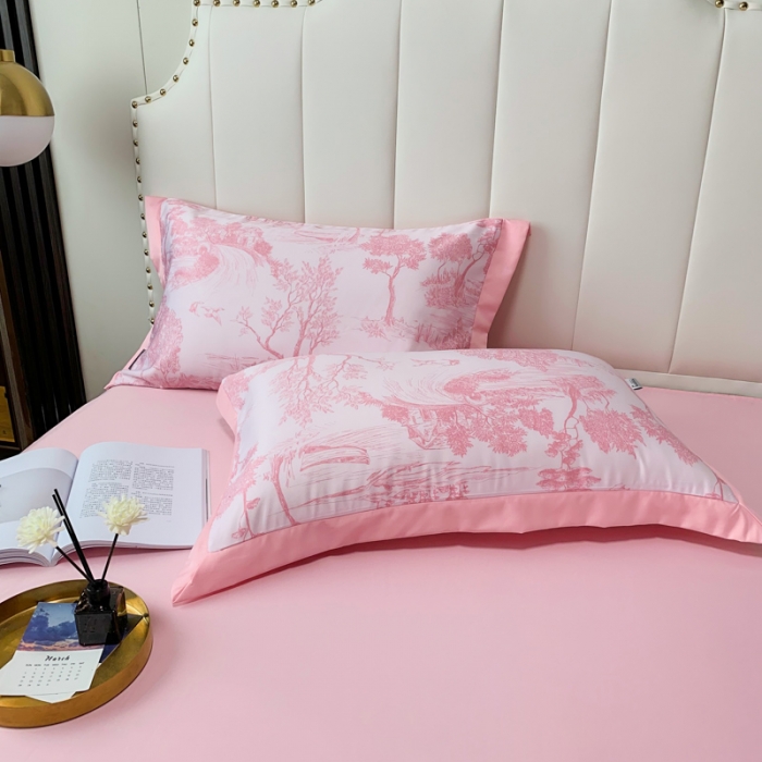 91家纺网 家纺一手货源 找家纺 ab家纺 2023新款水洗真丝夏被 江南-樱花粉