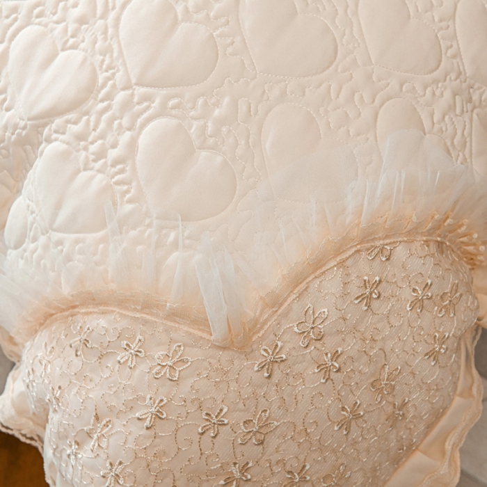 91家纺网 家纺一手货源 找家纺 青竹苑 2022新款洛卡棉花边床盖四件套 优雅米