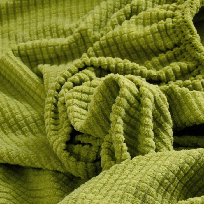 91家纺网 家纺一手货源 找家纺 逐日沙发套 2023新款玉米绒沙发套 翠绿黄