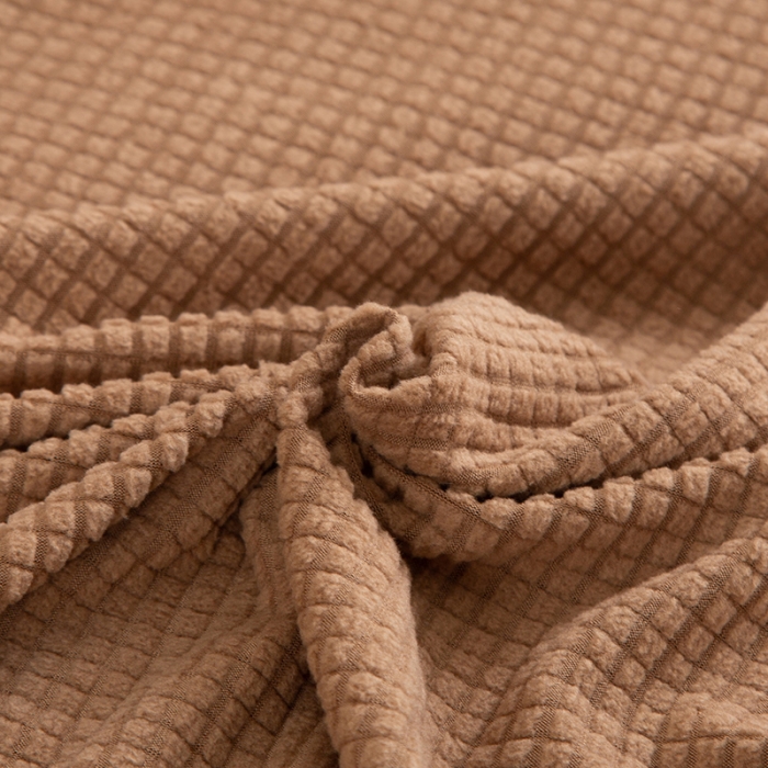 91家纺网 家纺一手货源 找家纺 逐日沙发套 2023新款玉米绒沙发套 驼色