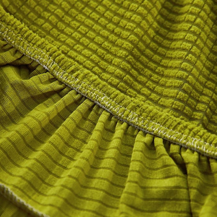 91家纺网 家纺一手货源 找家纺 逐日沙发套 2023新款玉米绒凳子座椅套 翠绿黄(均码)