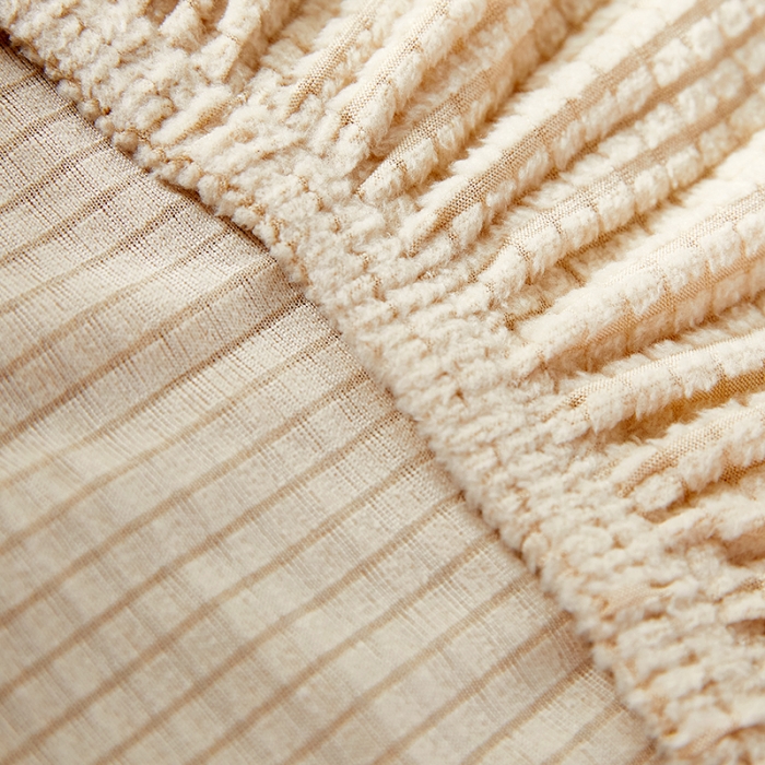 91家纺网 家纺一手货源 找家纺 逐日沙发套 2023新款玉米绒凳子座椅套 米黄(均码)