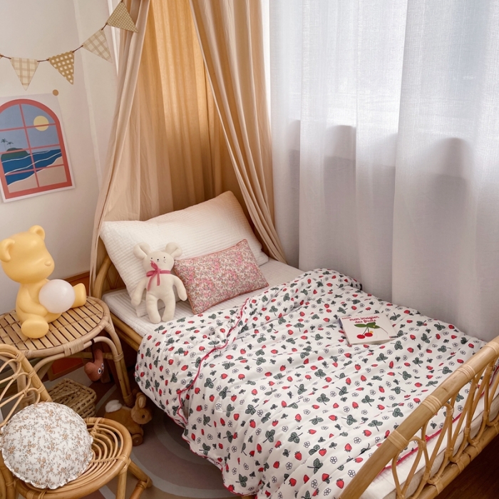 91家纺网 家纺一手货源 找家纺 （总）星期八 2021新款裸睡大豆针织棉儿童夏被