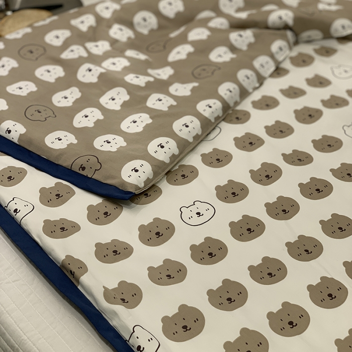 91家纺网 家纺一手货源 找家纺 汇庭 2021新款60sA类长绒棉大豆抗菌棉夏被 口袋熊