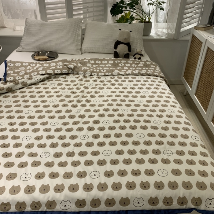 91家纺网 家纺一手货源 找家纺 汇庭 2021新款60sA类长绒棉大豆抗菌棉夏被 口袋熊