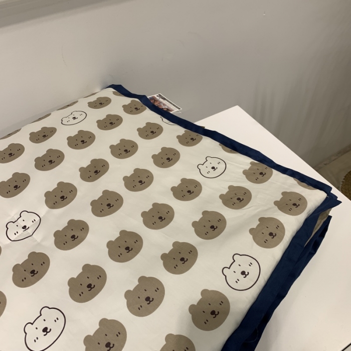 91家纺网 家纺一手货源 找家纺 汇庭 2021新款60sA类长绒棉大豆抗菌棉夏被 口袋熊