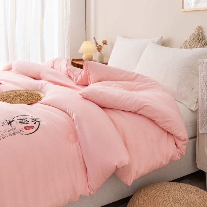 91家纺网 家纺一手货源 找家纺 盈超 2023新款原棉水洗棉大豆被被子被芯 玉色