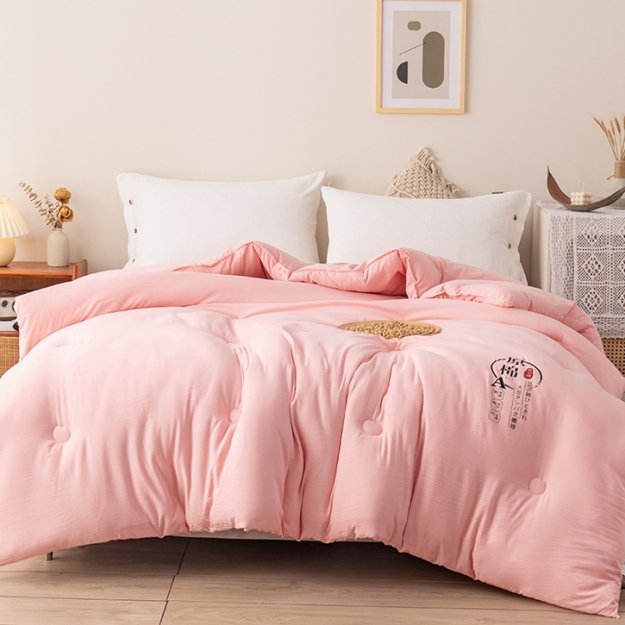 91家纺网 家纺一手货源 找家纺 盈超 2023新款原棉水洗棉大豆被被子被芯 玉色