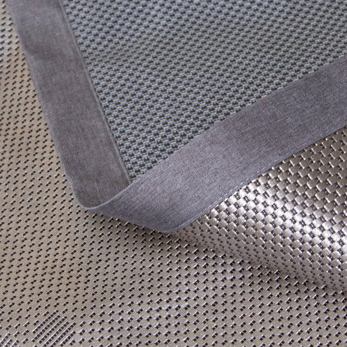 91家纺网 家纺一手货源 找家纺 盈超 2023新款亚光冰藤提花冰藤席三件套 六叶草银灰