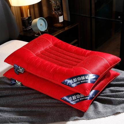 91家纺网 家纺一手货源 找家纺 梦叶草 2022新款全棉乳胶决明子枕大红