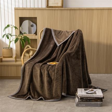 91家纺网 家纺一手货源 找家纺 （总）兰紫橙家纺 2025新款贝贝绒毛毯280克重加厚跨境