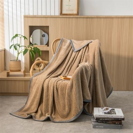 91家纺网 家纺一手货源 找家纺 （总）兰紫橙家纺 2025新款贝贝绒毛毯280克重加厚跨境