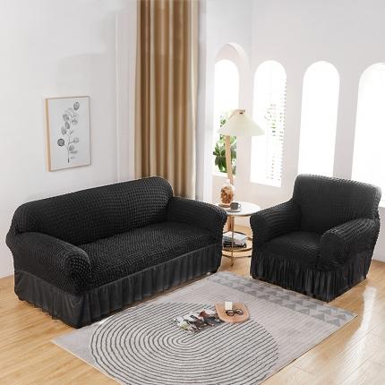 91家纺网 家纺一手货源 找家纺 (总) 逐日沙发套  2023新款泡泡爆米花裙摆款沙发套