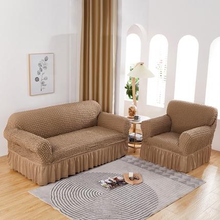 91家纺网 家纺一手货源 找家纺 (总) 逐日沙发套  2023新款泡泡爆米花裙摆款沙发套