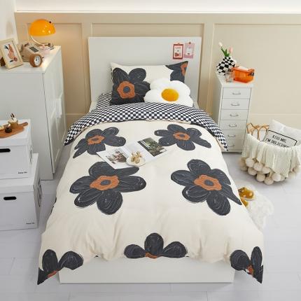 91家纺网 家纺一手货源 找家纺 金丝鸟 2022新款全棉斜纹13370三件套 暗影