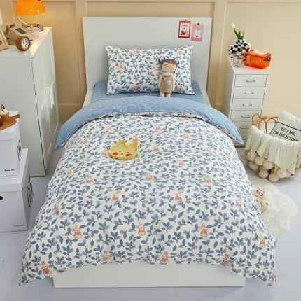 91家纺网 家纺一手货源 找家纺 金丝鸟 2022新款全棉斜纹13370三件套 菲菲兔