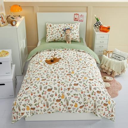 91家纺网 家纺一手货源 找家纺 金丝鸟 2022新款全棉斜纹13370三件套 田园生活