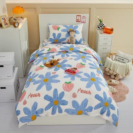 91家纺网 家纺一手货源 找家纺 金丝鸟 2022新款全棉斜纹13370三件套 甜蜜兰