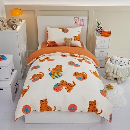 91家纺网 家纺一手货源 找家纺 金丝鸟 2022新款全棉斜纹13370三件套 喜柿虎